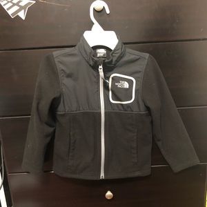 Boys north face black zip up